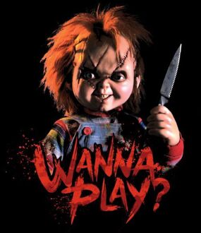 Chucky Wanna Play? Dames T-shirt - Zwart - XXL