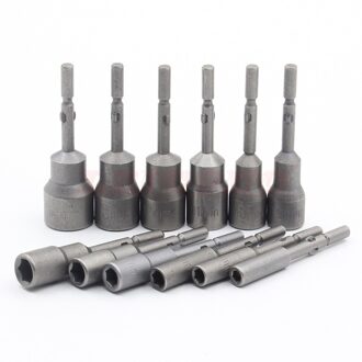 Chuilian 12 Stuks 801 Ronde Schacht Power Nut Driver Setter Hex Socket Elektrische Schroevendraaier Socket 5Mm-14Mm