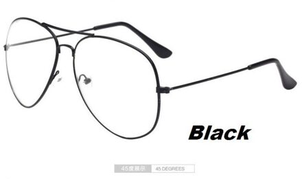 CHUN Luchtvaart Gold Frame Zonnebril Vrouwelijke Klassieke Brillen Transparant Clear Lens Optische Vrouwen Mannen bril Pilot Stijl M51 zwart