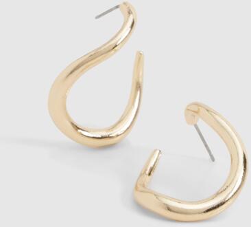 Chunky Drop Ring Earrings, Gold - ONE SIZE