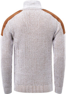 Chunky gebreide trui met opstaande kraag Wit