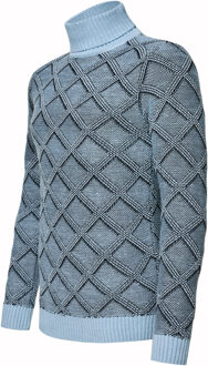 Chunky geruite coltrui Lichtblauw - S
