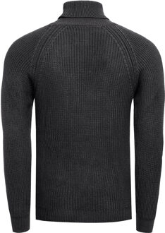 Chunky Slim Fit Coltrui Donkergrijs - 3XL