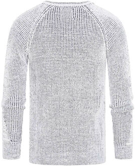 Chunky Slim Fit V-Hals Trui Wit - XL