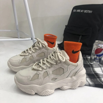 Chunky Sneakers For Women Mesh Designers Platform Fashion Vulcanized Shoes Woman Black Casual Shoes 2020 Running Trainers Female