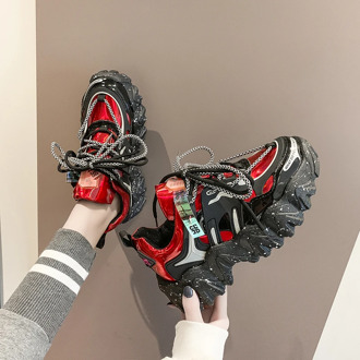 Chunky Sneakers Women Autumn 2020 Fashion Women Shoes Sequined Bling Platform Sneakers Red Silver Walk Tenis Feminino TUINANLE
