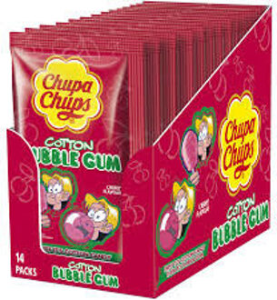 Chupa Chups Chupa Chups - Cotton Gum Cherry 14 Stuks