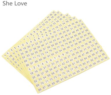 Chzimade 5 Vel Wit Ronde Getallen 1-102 Zelfklevende Sticker Embossing Labels Scrapbooking Stempelen Sticker