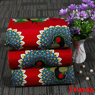 Chzimade Pauw Bloem Prints Echte Wax Stof Ankara Afrikaanse Katoen Batik Stof Voor Vrouwen Jurk Diy Maken Ambachten 3yards