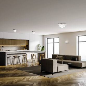 Cicladi wandlamp, 25 cm breed, wit, gips, GX53