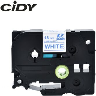 Cidy 18mm * 8 m Brother Tze-243 tze 243 tze243 tz 243 tz243 blauw op wit voor brother label printer gelamineerde tapes lint cassette