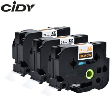 CIDY 3pcs 24mm cassette linten tz Compatibel TZe354 TZe 354 TZ354 TZ 354 p touch gelamineerde tape voor brother label printer