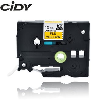 Cidy Compatibel Tze-C31 Tz-C31 Tz C31 Tze C31 Zwart Op Fluorescerend Geel Gelamineerd Label Tape Gebruikt Voor Brother Printer