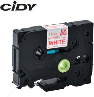 Cidy Tze 232 Tz232 Rood Op Wit Gelamineerd Compatibel P Touch 12 Mm Tze-232 Tz-232 Tze232 Label Tape Cassette Cartridge