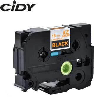 CIDY Tze 344 Tz344 goud op zwart gelamineerd Compatibel P aanraking 18mm tze-344 tz-344 tze344 Label Tape Cassette Cartridge