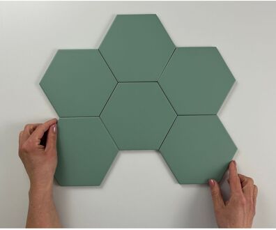 Cifre Cerámica Hexagon Timeless Vloer- en Wandtegel Jade Mat 15x17cm Vintage Mat Groen