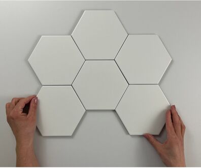 Cifre Cerámica Hexagon Timeless Vloer- en Wandtegel White Mat 15x17cm Vintage Mat Wit