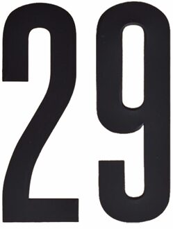Cijfer sticker 29 zwart 10 cm