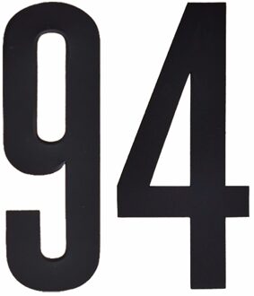 Cijfer sticker 94 zwart 10 cm - klikocijfers / losse plakcijfers
