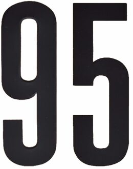 Cijfer sticker 95 zwart 10 cm - klikocijfers / losse plakcijfers