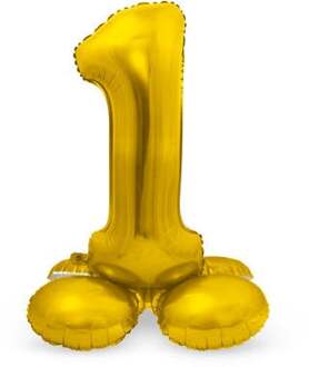 Cijferballon 1 Standaard Folie 72 Cm Goud Goudkleurig