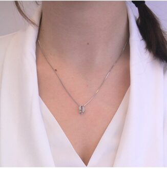 Cijferhangers - Oostenrijks Kristal - maat Wit Zilver