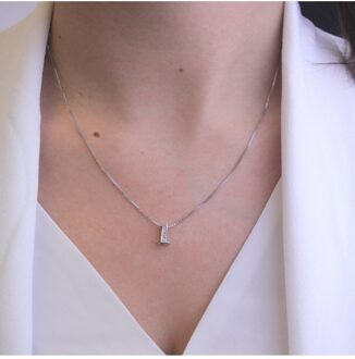 Cijferhangers - Oostenrijks Kristal Wit Zilver