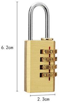 Cijfers Aantal Mini Hangslot Messing Cijferslot Sluizen Wachtwoord Code Voor Bagage Handtas Koffer Lade Duurzaam Sloten