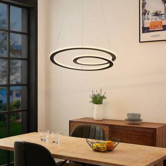 Cilija LED hanglamp, dimbaar, Ø 66 cm mat zwart
