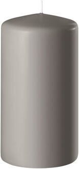 Cilinder/stompkaars - zand/grijs - H15 cm
