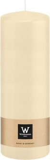 Cilinderkaars/stompkaars - creme wit - 20 x 7 cm - 103 branduren