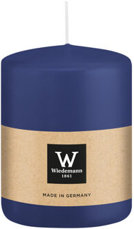 Cilinderkaars/stompkaars - donkerblauw - 6 x 8 cm - 29 branduren