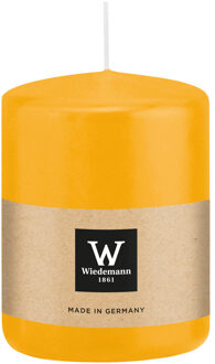 Cilinderkaars/stompkaars - geel - 6 x 8 cm - 29 branduren