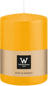 Cilinderkaars/stompkaars groot - geel - 15 x 10 cm - 113 branduren