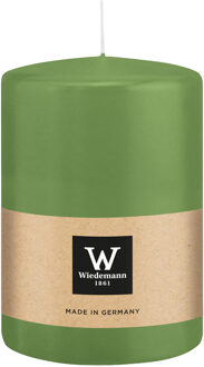 Cilinderkaars/stompkaars groot - lichtgroen - 15 x 10 cm - 113 branduren