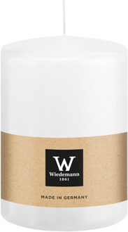 Cilinderkaars/stompkaars groot - wit - 15 x 10 cm - 113 branduren