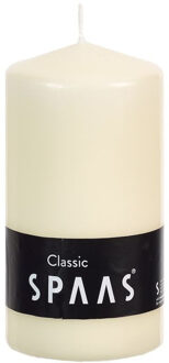 Cilinderkaars/stompkaars - ivoorwit - 1x - 6 x 10 cm - 25 uren - Stompkaarsen