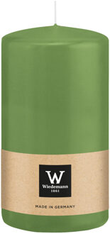 Cilinderkaars/stompkaars - lichtgroen - 13 x 7 cm - 52 branduren
