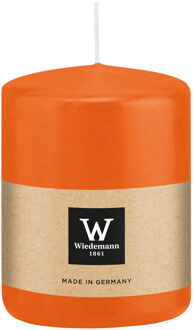Cilinderkaars/stompkaars - oranje - 6 x 8 cm - 29 branduren