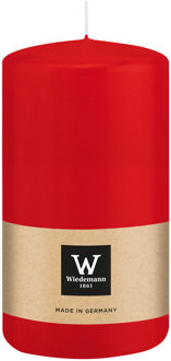 Cilinderkaars/stompkaars - rood - 12 x 6 cm - 33 branduren