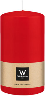 Cilinderkaars/stompkaars - rood - 13 x 7 cm - 52 branduren
