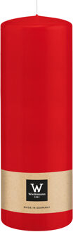 Cilinderkaars/stompkaars - rood - 20 x 7 cm - 103 branduren