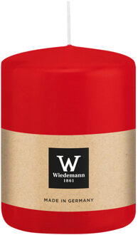 Cilinderkaars/stompkaars - rood - 6 x 8 cm - 29 branduren