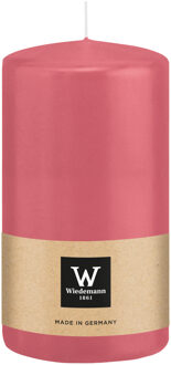 Cilinderkaars/stompkaars - roze - 13 x 7 cm - 52 branduren