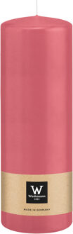 Cilinderkaars/stompkaars - roze - 20 x 7 cm - 103 branduren