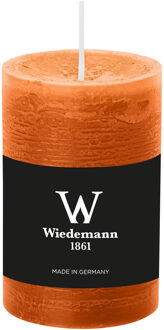 Cilinderkaars/stompkaars - rustieke kaars - cognac - 6 x 9 cm - 30 branduren