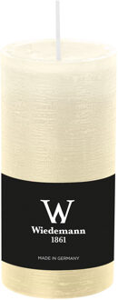 Cilinderkaars/stompkaars - rustieke kaars - ivoorwit - 6 x 12 cm - 42 branduren