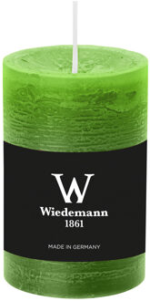 Cilinderkaars/stompkaars - rustieke kaars - lichtgroen - 6 x 9 cm - 30 branduren