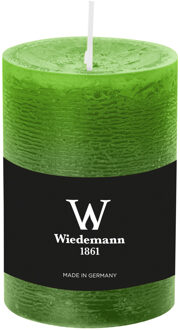 Cilinderkaars/stompkaars - rustieke kaars - lichtgroen - 7 x 10 cm - 43 branduren