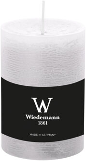 Cilinderkaars/stompkaars - rustieke kaars - wit - 7 x 10 cm - 43 branduren